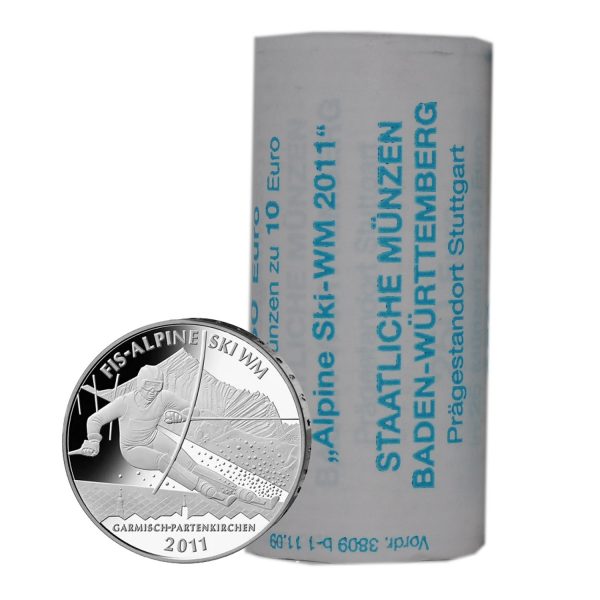 10-euro-silbermuenze-Alpine-SKI-WM 2011-Garmisch